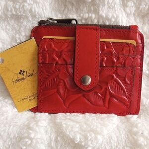 Patricia Nash Scarlet Embossed Leather Wallet